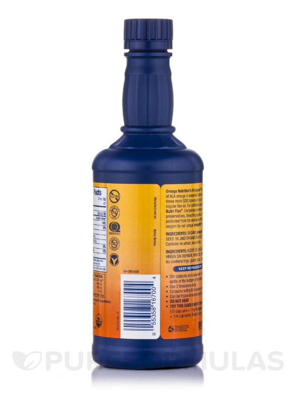 Hi Lignan® Flax Oil (Organic) - 16 fl. oz (473 ml) - Alternate View 2