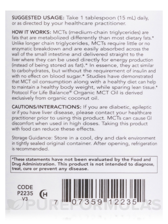 Organic MCT Oil - 16 fl. oz (473 ml) - Alternate View 4