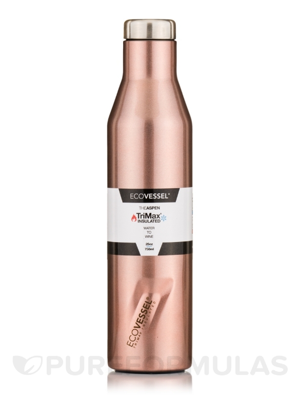 The Aspen - TriMax Insulated Stainless Steel Bottle - Rose Gold - 25 oz (750 ml)