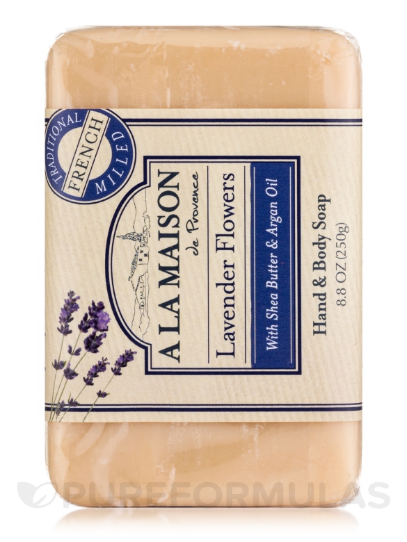 Lavender Flowers Soap Bar - 8.8 oz (250 Grams) - Alternate View 1