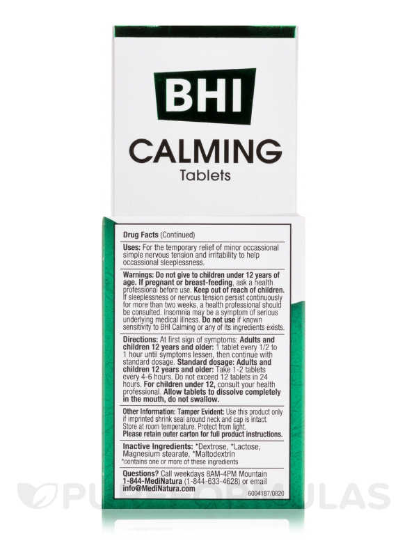 BHI Calming Tablets - 100 Tablets - Alternate View 5