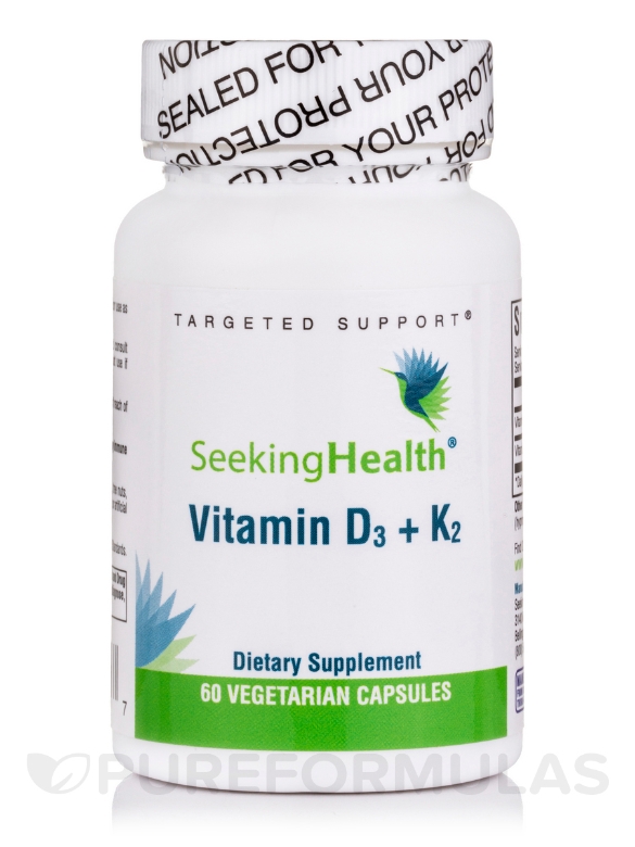 Vitamin D3 + K2 - 60 Vegetarian Capsules