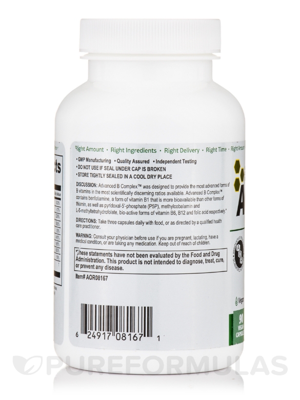 Advanced B Complex™ - 90 Vegan Capsules - Alternate View 2