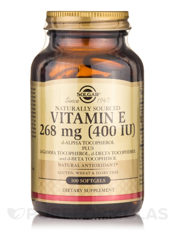 Vitamin E 268 mg (400 IU) (d-Alpha Tocopherol & Mixed Tocopherols) - 100 Softgels