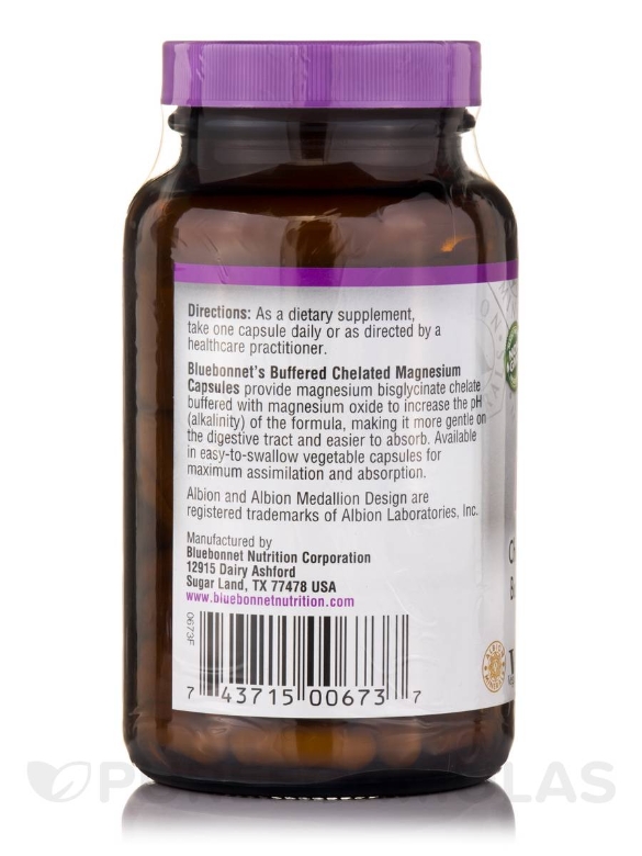 Buffered Chelated Magnesium - 120 Vegetable Capsules - Alternate View 2