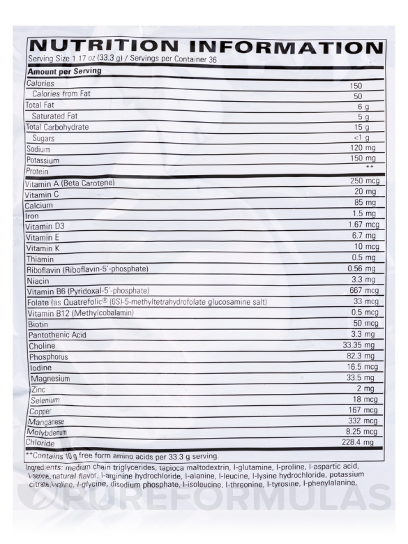 Physicians' Elemental Diet Dextrose Free - 44.44 oz (1260 Grams) - Alternate View 2