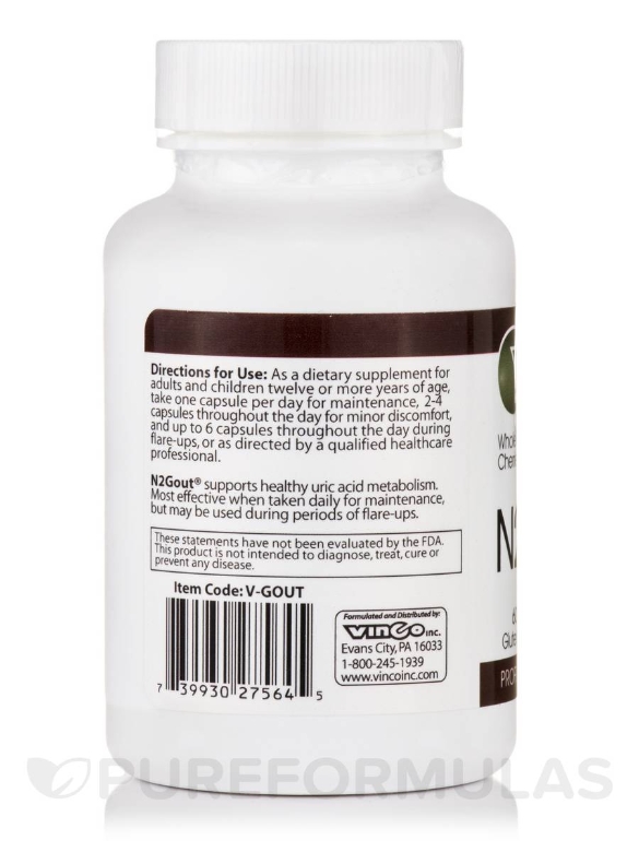 N2Gout™ - 60 Vegetable Capsules - Alternate View 2