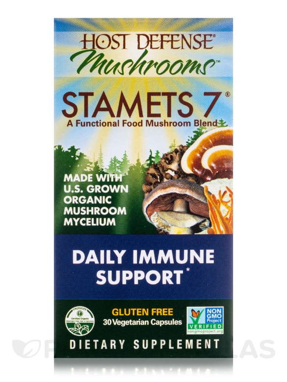 Organic Stamets 7® - 30 Vegetarian Capsules - Alternate View 3