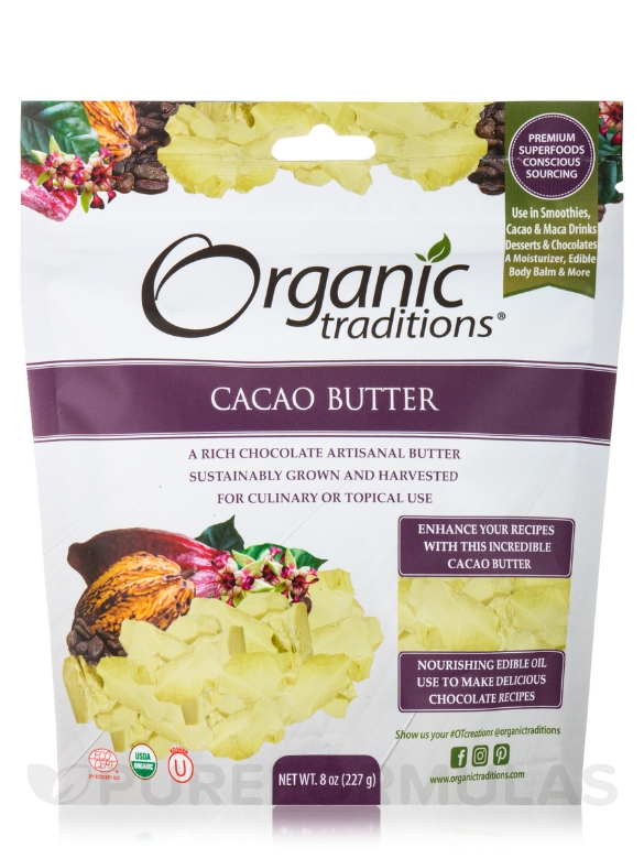 Organic Cacao Butter - 8 oz (227 Grams)