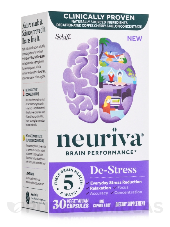 Brain Performance De-Stress - 30 Vegetarian Capsules