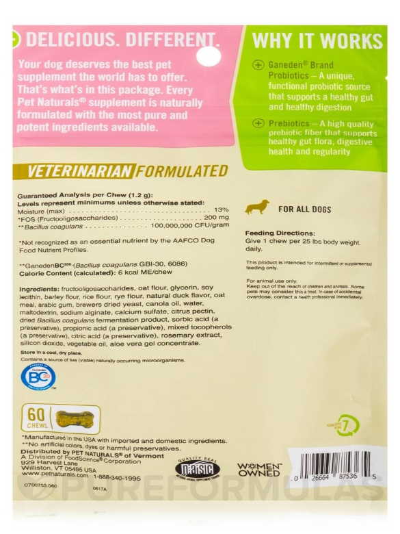 Daily Probiotic for Dogs (All Sizes) - 60 Chews - Alternate View 2