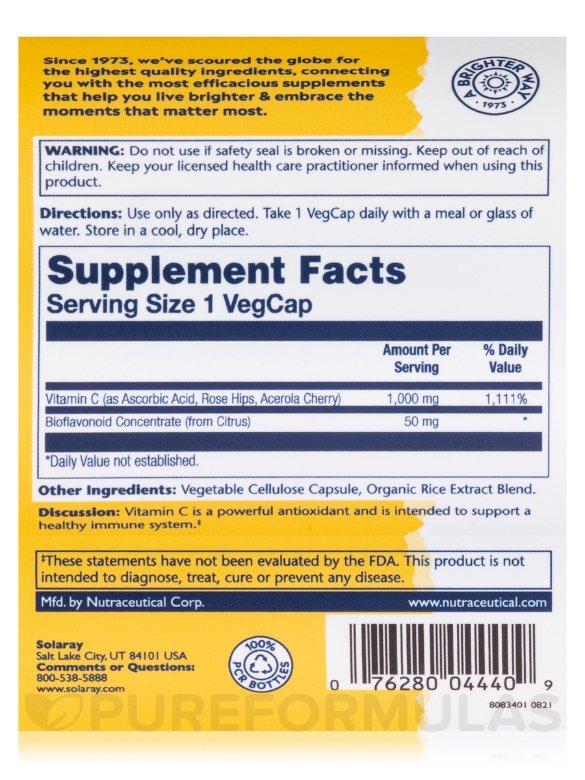  Acerola & Bioflavonoids - 100 VegCaps - Alternate View 1