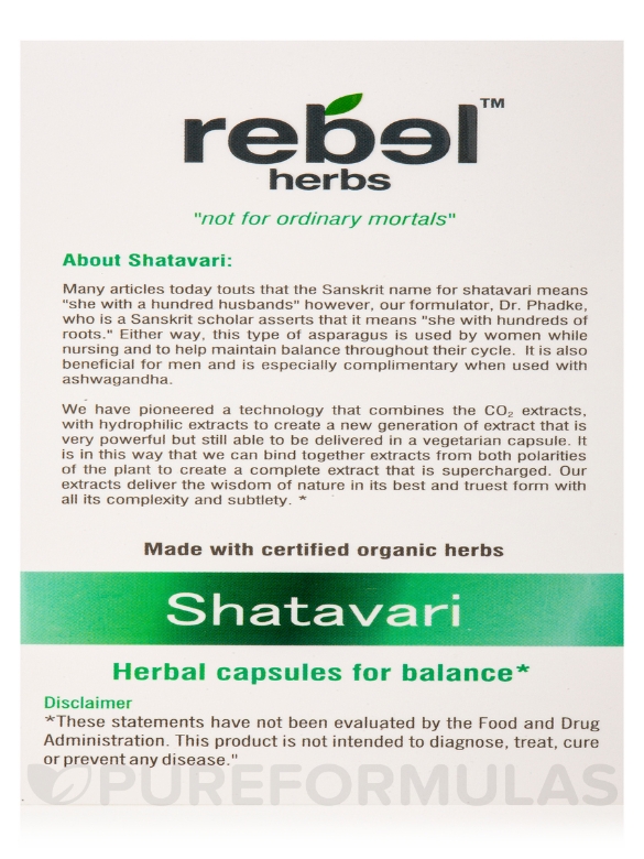 Shatavari Capsules - 60 Vegetarian Capsules - Alternate View 8