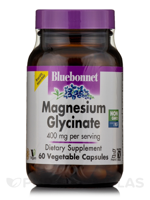 Magnesium Glycinate - 60 Vegetable Capsules