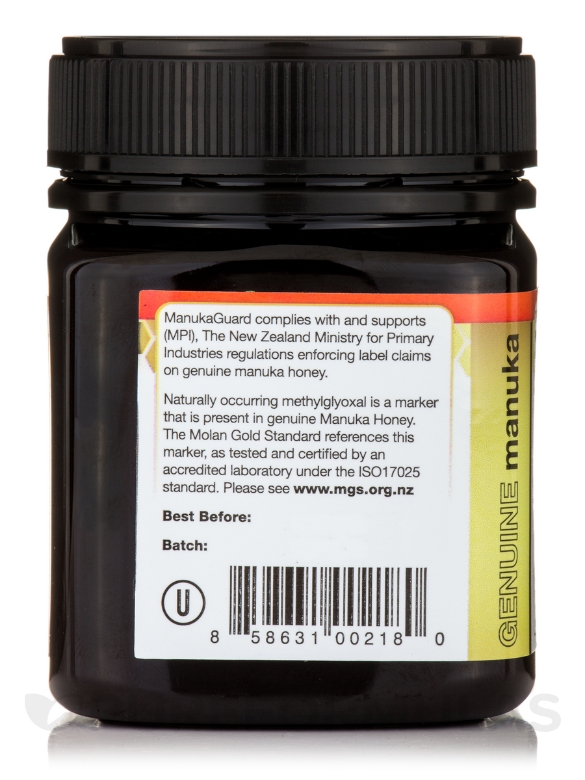 Premium Gold Throat Manuka Honey 8+ MGO 200 - 8.8 oz (250 Grams) - Alternate View 2