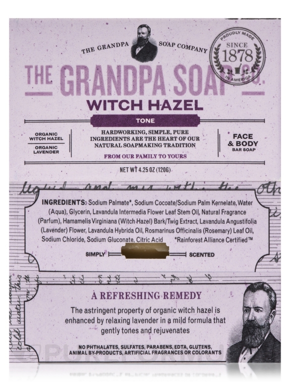 Witch Hazel Bar Soap - 4.25 oz (120 Grams) - Alternate View 8