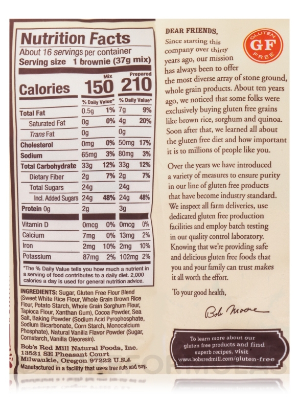 Gluten Free Brownie Mix - 21 oz (595 Grams) - Alternate View 4