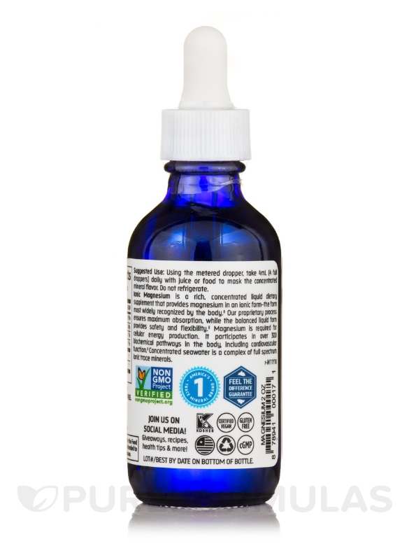 Liquid Ionic Magnesium 400 mg - 2 fl. oz (59 ml) - Alternate View 2