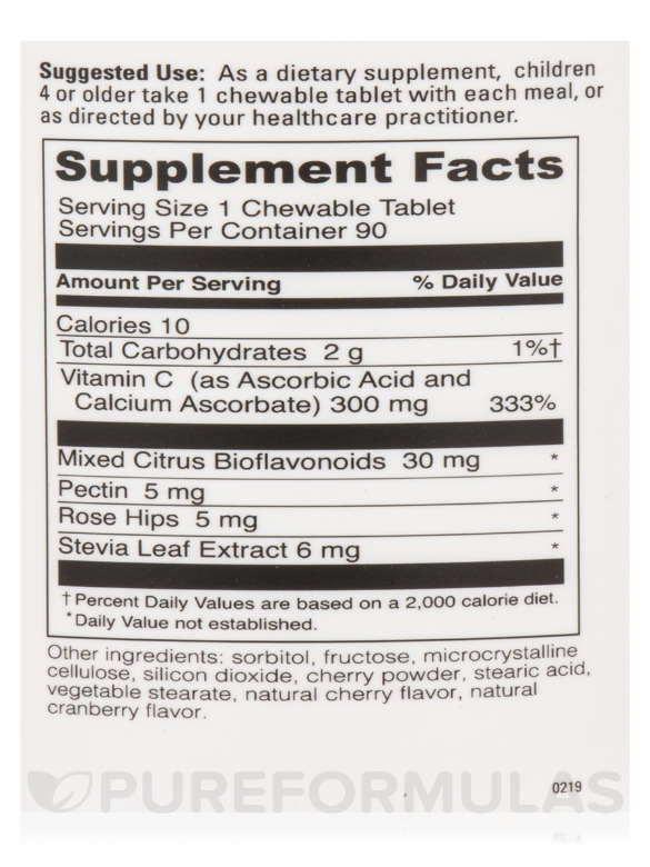  Natural Cherry Flavor - 90 Tablets - Alternate View 1