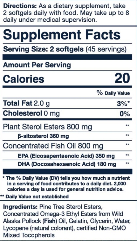 Wild Alaskan Fish Oil Cholesterol Support - 90 Softgels - Alternate View 4