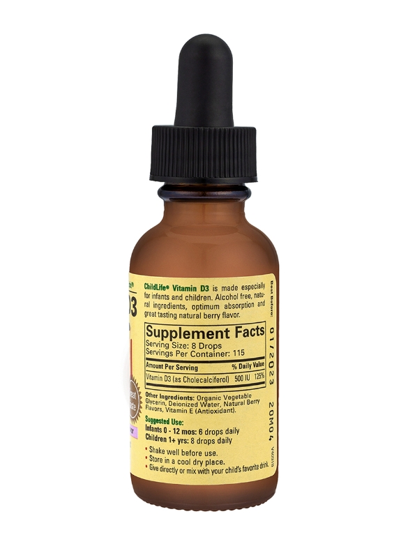 Vitamin D3 Mixed Berry Flavor - 1 fl. oz (29.6 ml) - Alternate View 2