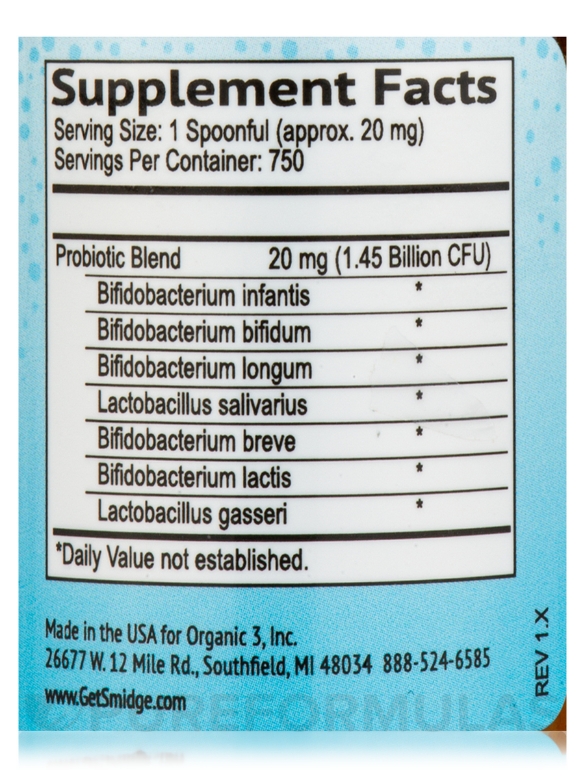 Infant Probiotic Powder - 0.53 oz (15 Grams) - Alternate View 5