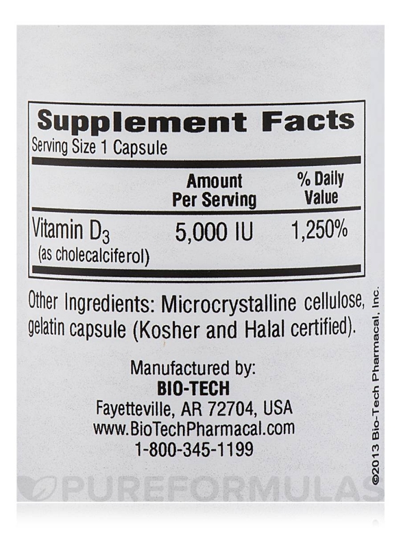 000 IU Cholecalciferol - 100 Capsules - Alternate View 1