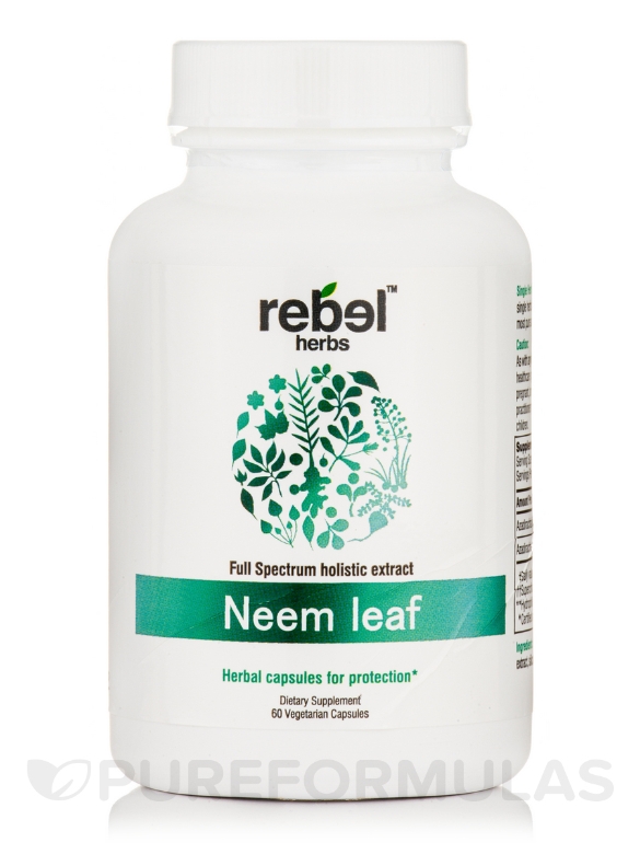 Neem Leaf Capsules - 60 Vegetarian Capsules - Alternate View 6