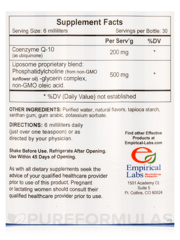 Liposomal COQ10 - 6 fl. oz (180 ml) - Alternate View 4