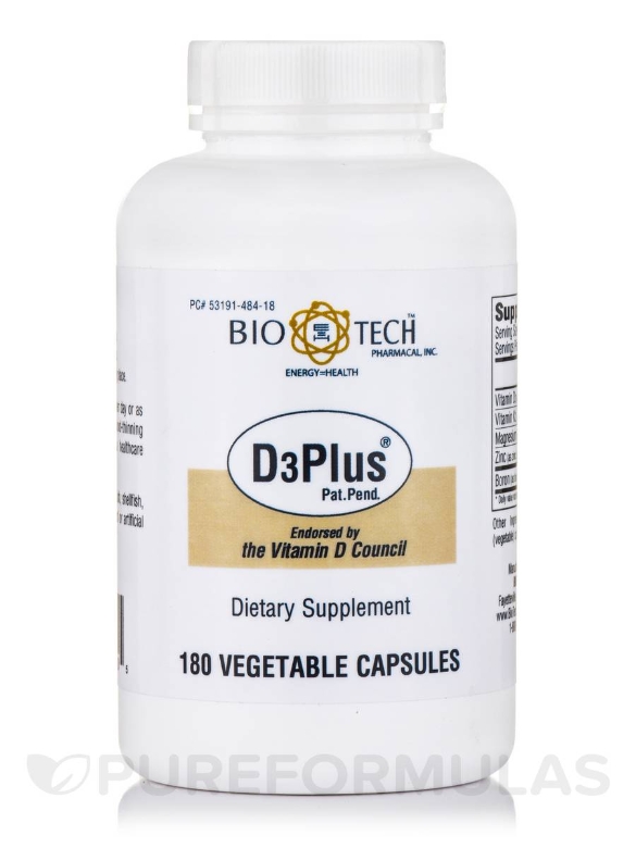 D3Plus® - 180 Vegetable Capsules