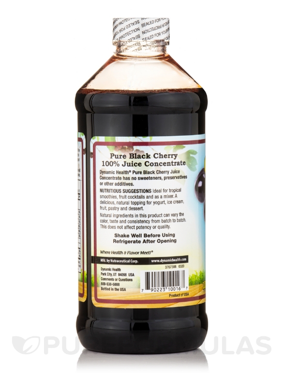 Pure Black Cherry Juice Concentrate (Unsweetened) (Plastic Bottle) - 16 fl. oz (473 ml) - Alternate View 2