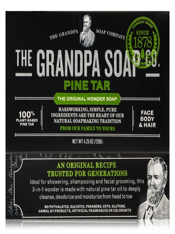 Pine Tar Bar Soap Bath Size - 4.25 oz (120 Grams) - Alternate View 7