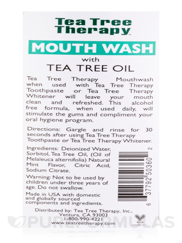 Mouthwash with Tea Tree Oil (Alcohol Free) - 12 fl. oz (354 ml) - Alternate View 2