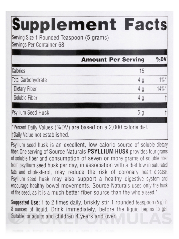 Psyllium Husk Powder - 12 oz (340 Grams) - Alternate View 4