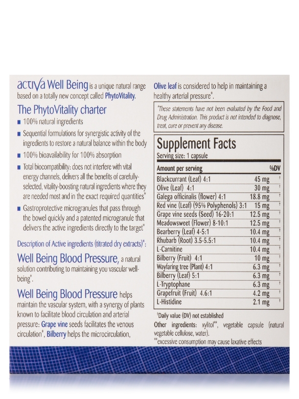 Well Being Blood Pressure - 30 Capsules - Alternate View 8