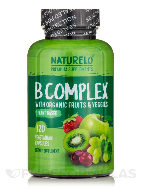 B-Complex with Organic Fruits & Veggies - 120 Vegetarian Capsules