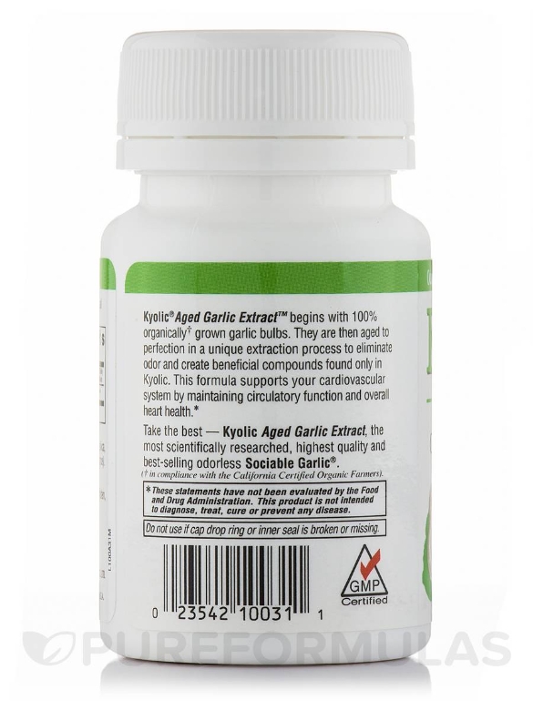 Kyolic® Aged Garlic Extract™ - Formula 100 (Cardiovascular) - 100 Tablets - Alternate View 2