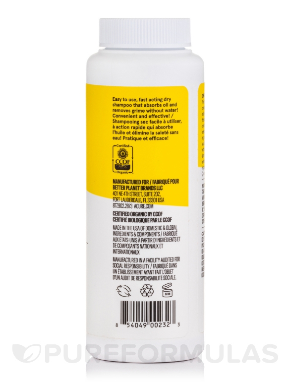 Organic Dry Shampoo™ - All Hair Types - 1.7 oz (48 Grams) - Alternate View 1