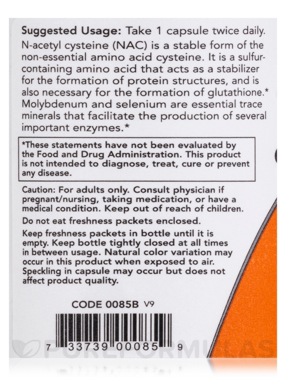 NAC 600 mg - 100 Vegetarian Capsules - Alternate View 4