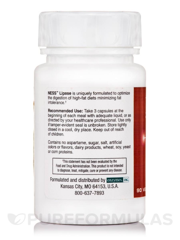 Lipase (Formula 5) - 90 Vegetarian Capsules - Alternate View 2