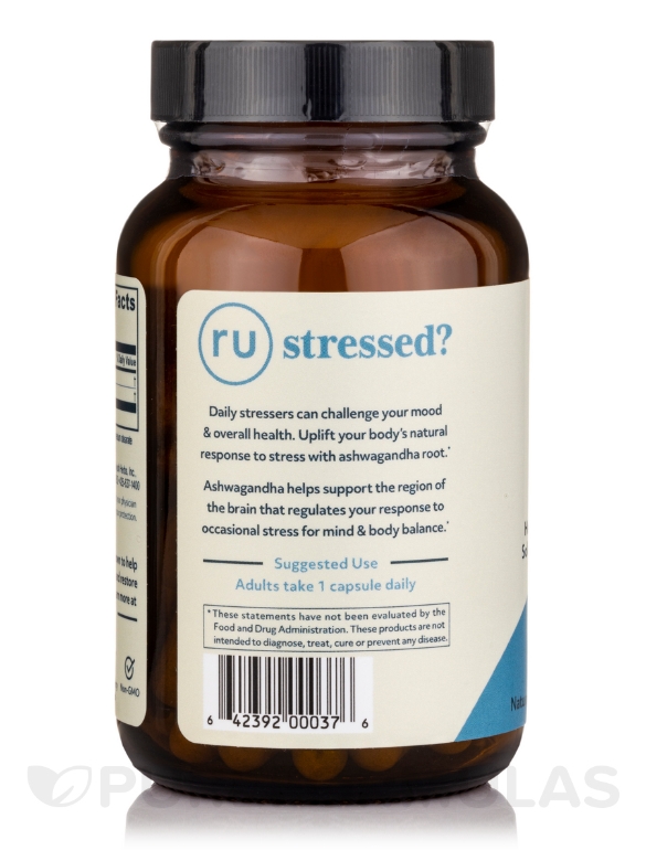 Ashwagandha - Stress & Mood Support - 60 Capsules - Alternate View 2