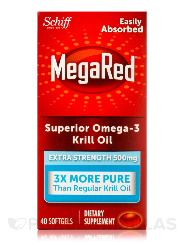 MegaRed Superior Omega-3 Krill Oil 500 mg - Extra Strength - 40 Softgels - Alternate View 2