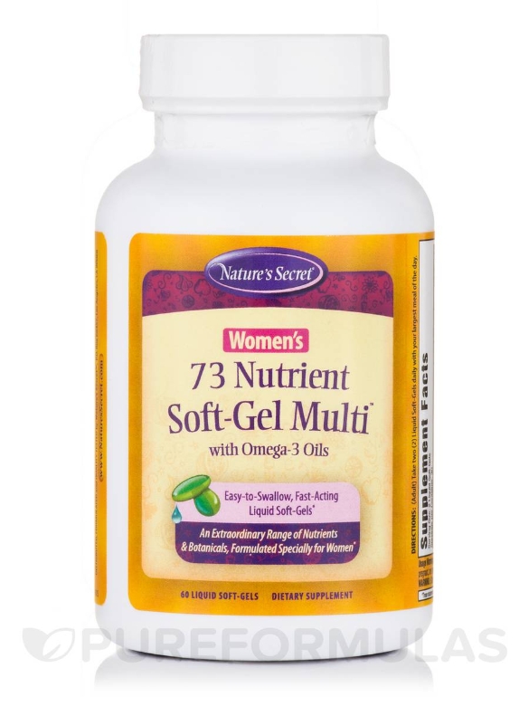 Women's 73 Nutrient Soft-Gel Multi™ with Omega-3 Oils - 60 Liquid Soft-Gels - Alternate View 5