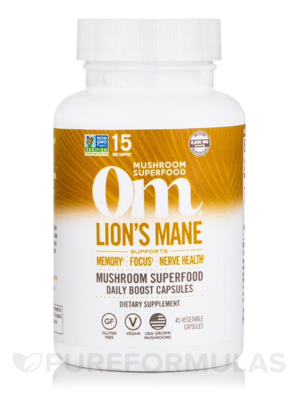 Lion's Mane Mushroom Superfood - 45 Vegetable Capsules