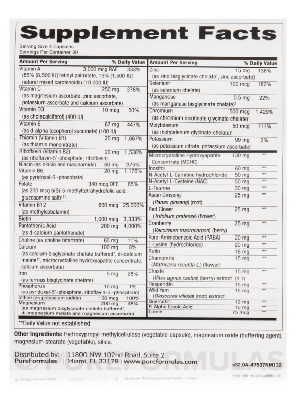 PureMulti for Women - 120 Vegetable Capsules - Alternate View 5