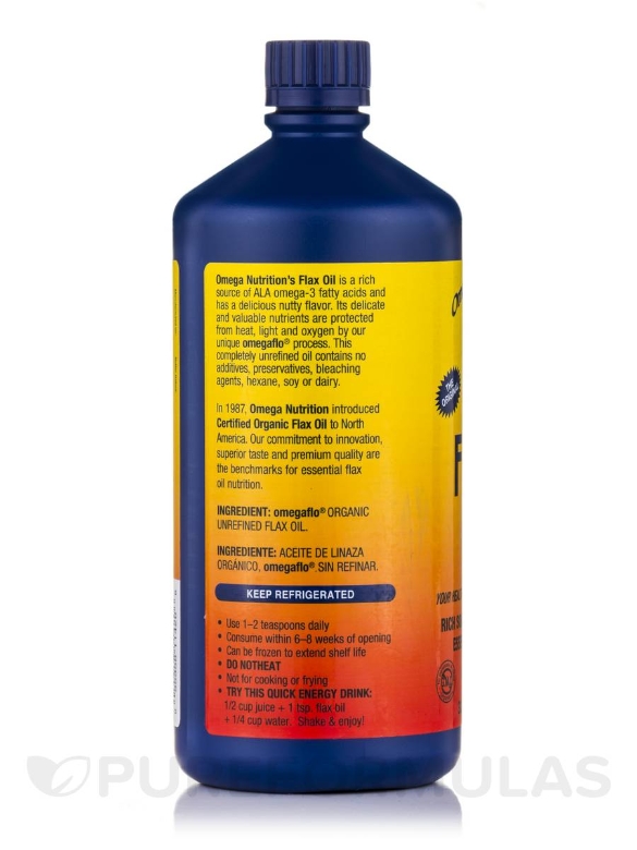 Flax Oil (Organic) - 32 fl. oz (946 ml) - Alternate View 3