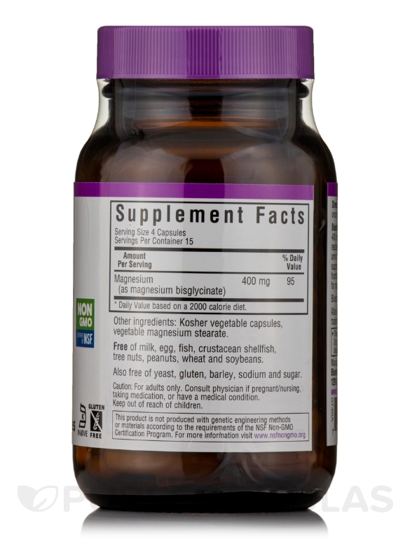 Magnesium Glycinate - 60 Vegetable Capsules - Alternate View 1