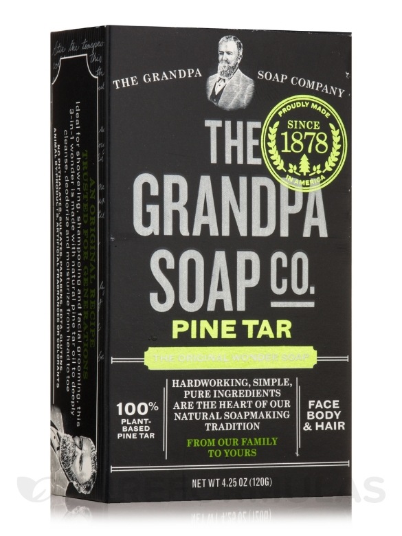 Pine Tar Bar Soap Bath Size - 4.25 oz (120 Grams)