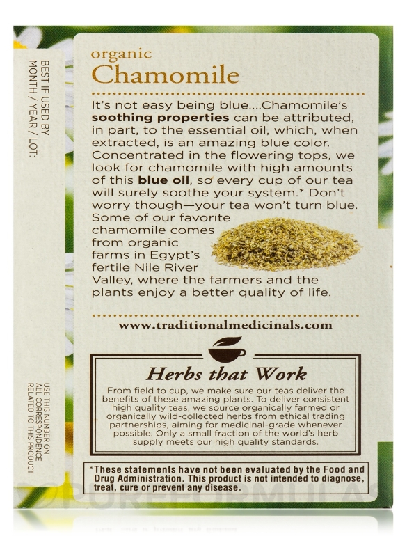 Organic Chamomile Tea - 16 Tea Bags - Alternate View 7