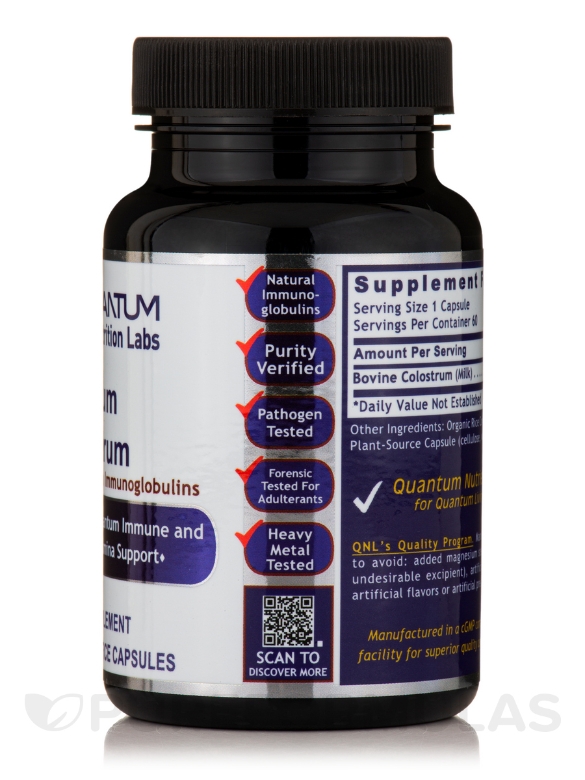 Quantum Colostrum with Immunoglobulins - 60 Plant-Source Capsules - Alternate View 1